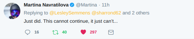 Martina Navratilova tweet