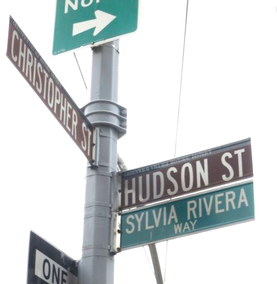 street sign for gay actiist, Sylvia Rivera